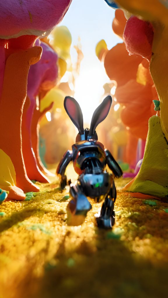AI-Generated Mechanoid Rabbit & Claymation Forest Images/Videos | vivago.ai
