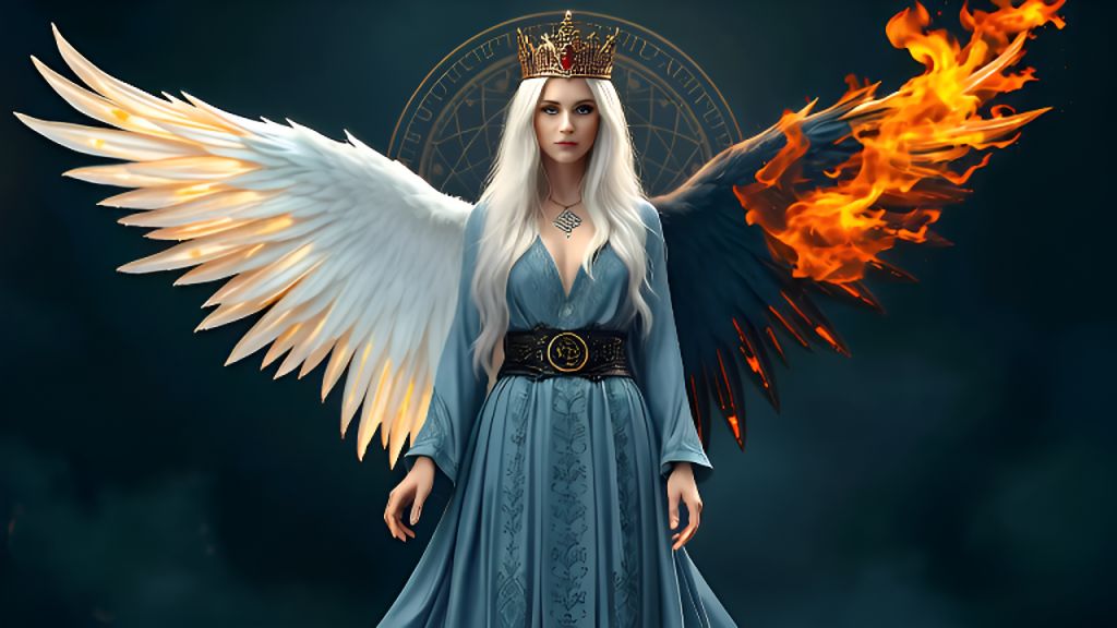 Purify Rune AI-Generated Celestial Fire & Ice, Transformation Transcendence ...