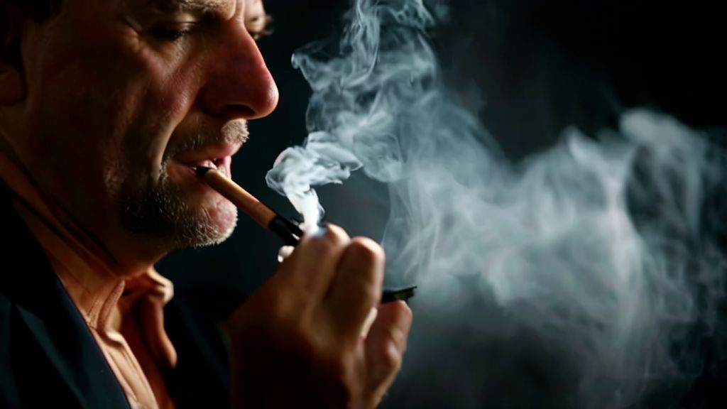 AI-Generated Man Smoking Cigar Images/Videos