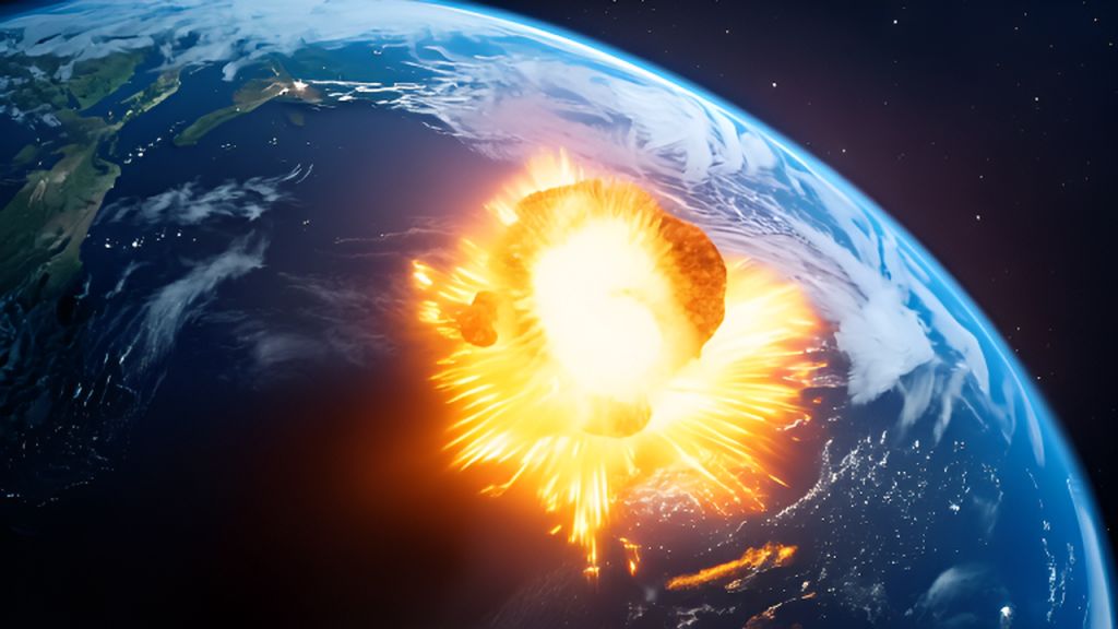 AI-Generated Asteroid Hitting Earth Explosion Images/Videos | vivago.ai