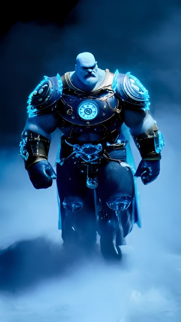 Clockwork Hulk AI-Generated Frosty Hulk Prince, Steampunk Ice Armor, Metallic Sheen ...