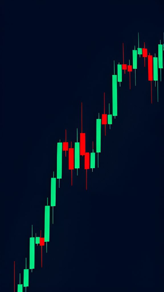 Candlesticks Rise AI-Generated Rising Upward Candlestick Chart Bullish Momentum Take ...