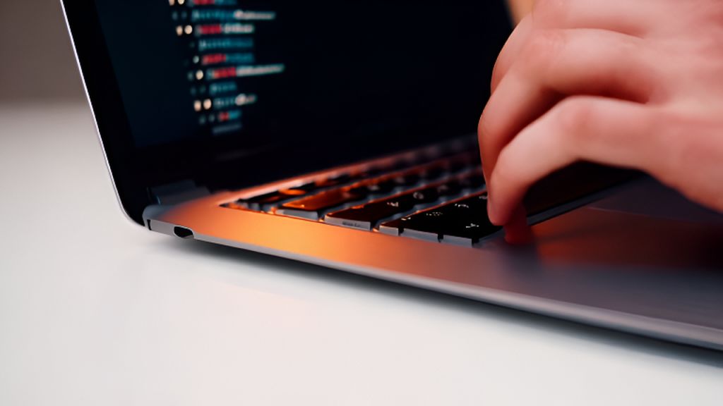 AI-Generated Bot Typing on Laptop Images/Videos | vivago.ai