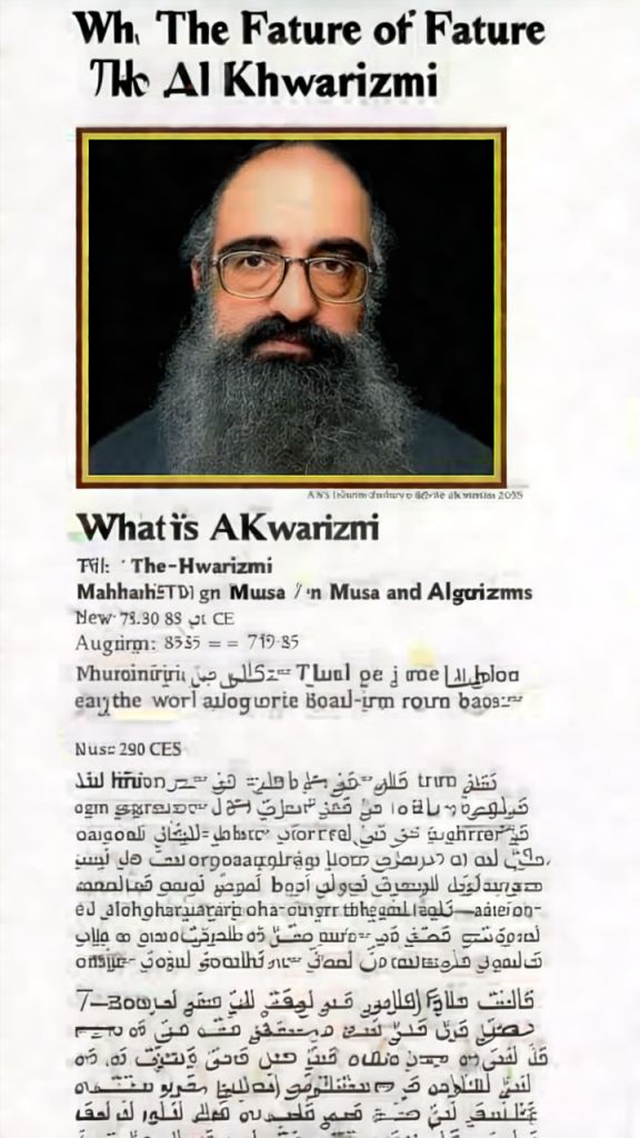 Very First Algorithm By Alkhwasimi AI-Generated Al-Khwarizmi Algebra Algorithms Images/Videos | vivago.ai