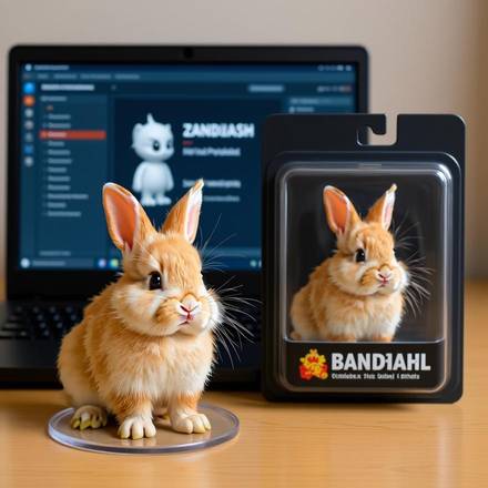 AI-Generated Rabbit Figurine Touching Scene Images | vivago.ai