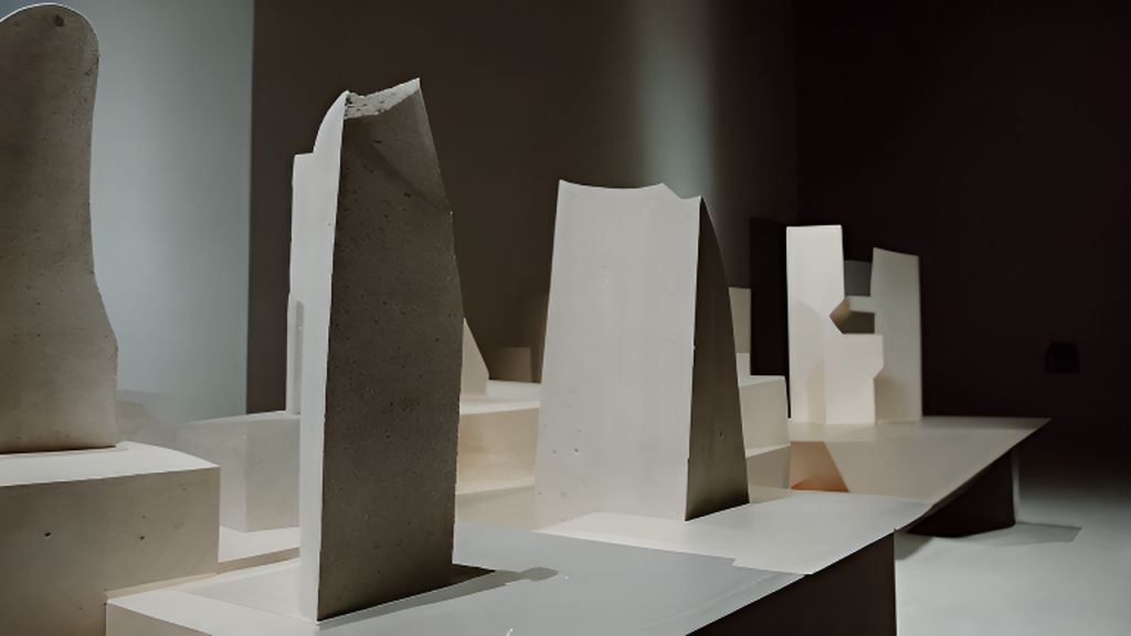 AI-Generated Contemporary Architecture Exhibition with Kinetic Concrete ...