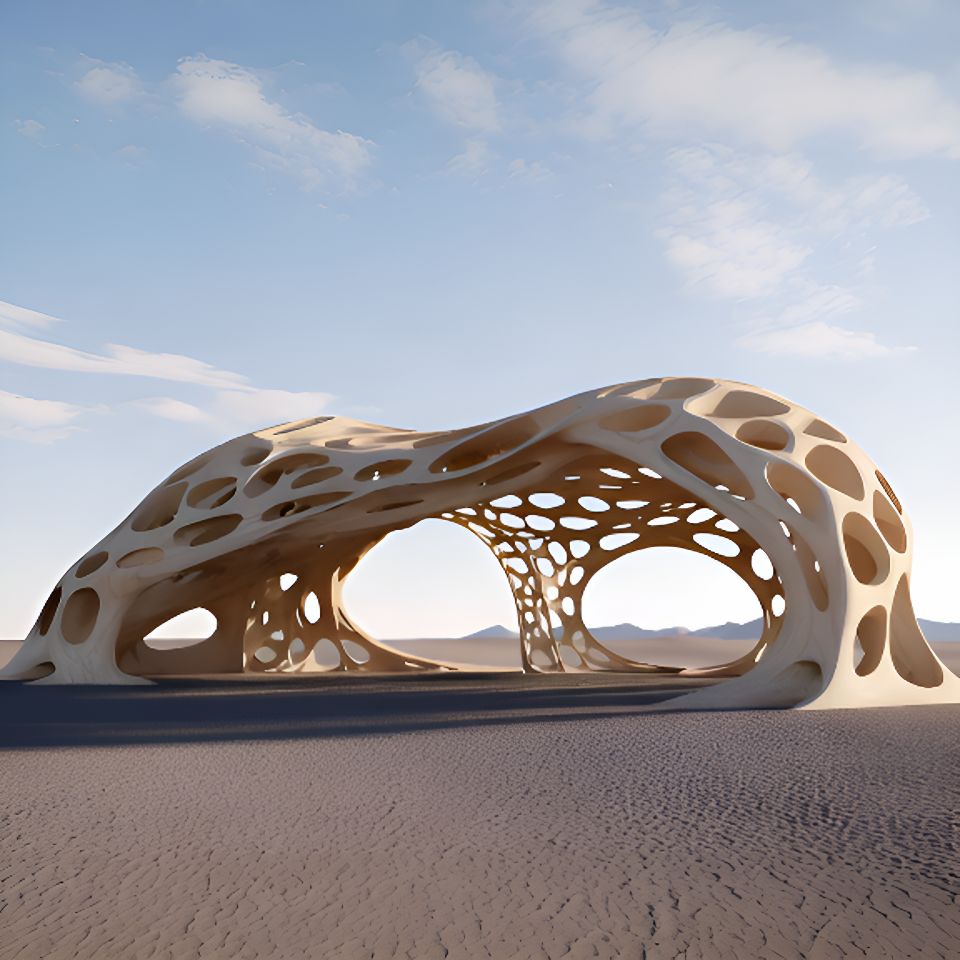AI-Generated Sand Structure Disappearing Top-Down into Sandy Ground ...