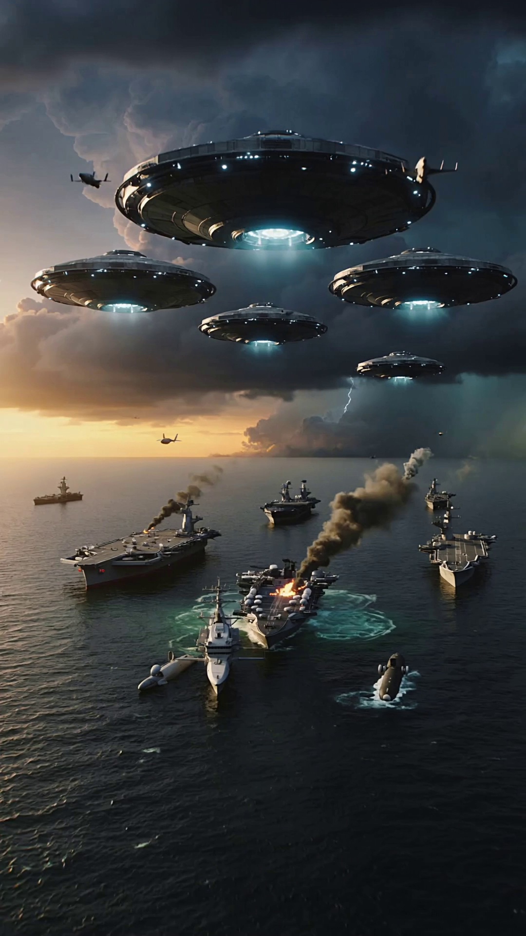 AI-Generated Alien vs Military Cinematic Battle Formation | Apocalyptic ...