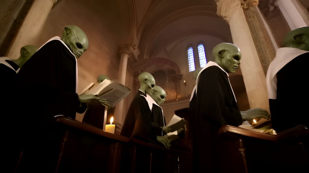 AI-Generated Aliens in Jewish Garb Synagogue Bible Study Images/Videos ...