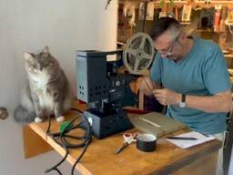 AI-Generated Cat Fixing Movie Projector Images/Videos | vivago.ai