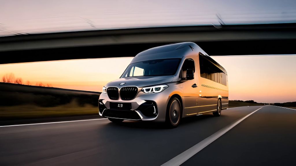 AI-Generated BMW Camper Sunset Journey & Road Adventure Automotive ...