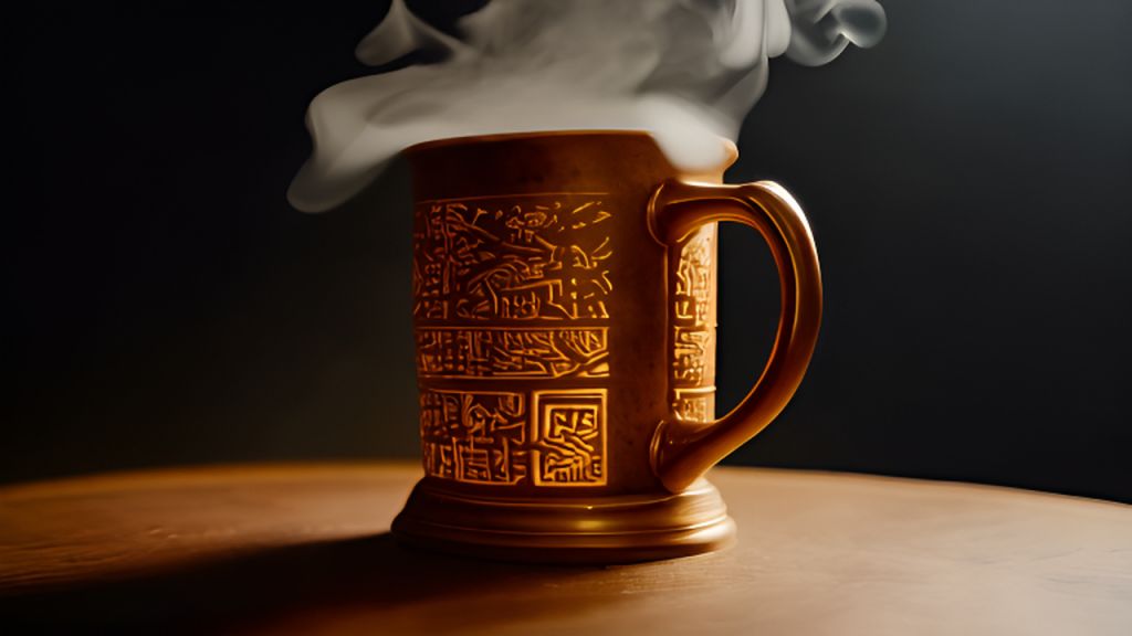 AI-Generated Magic Mug, Cinematic, Ethereal Steam, Magical Runes Images ...