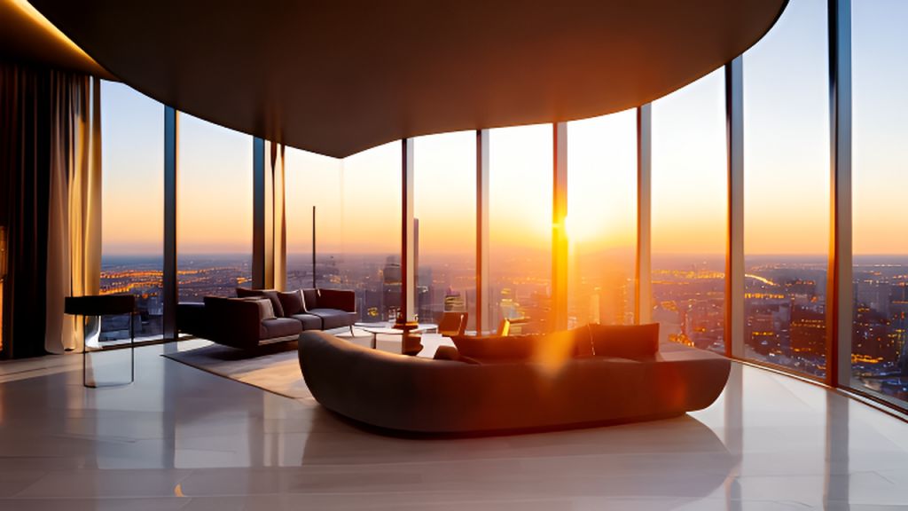 AI-Generated Luxurious Penthouse with Contemporary Furniture ...